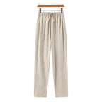 Pantalones ajustados de lino