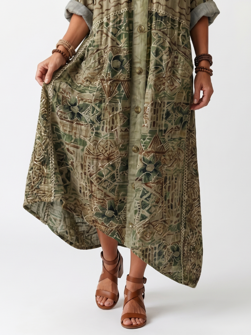 Caterina | Vestido midi oversize con bolsillo