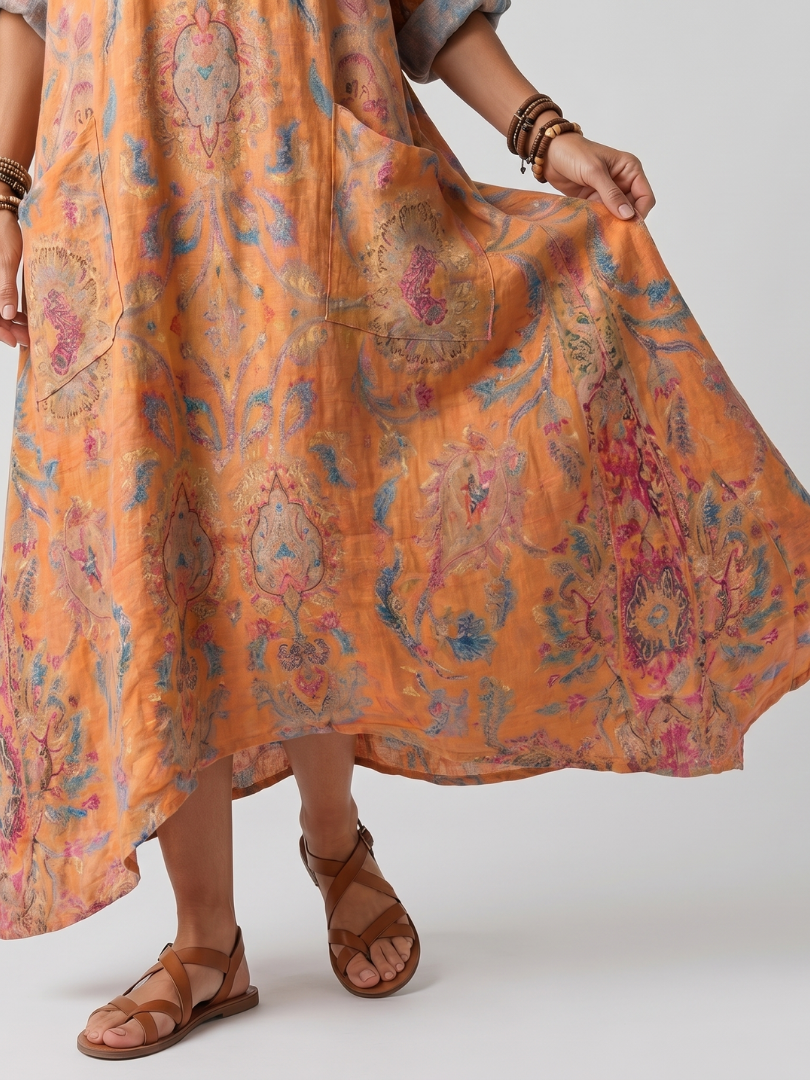 Antonella | Vestido midi Oversize con bolsillo