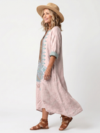 Gemma | Vestido midi bordados con bolsillos