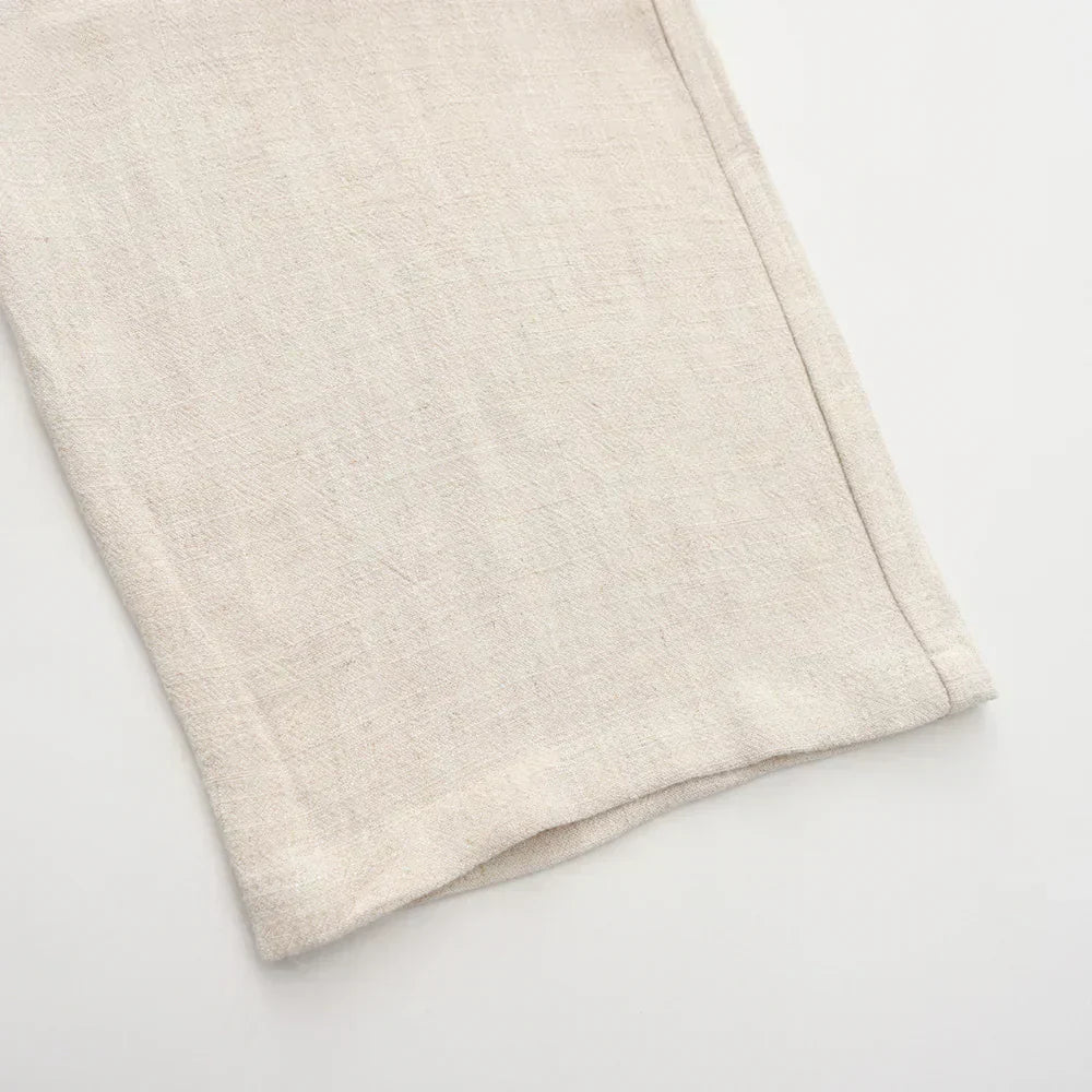 Pantalones ajustados de lino