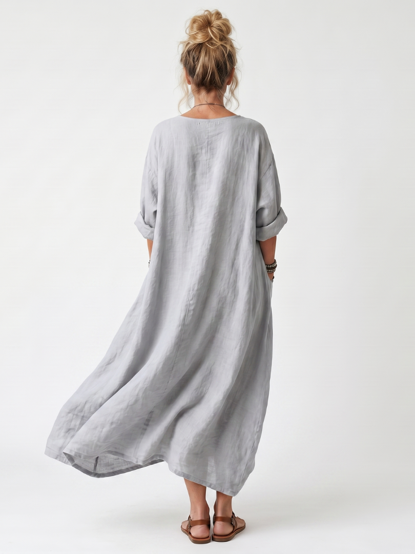 Erminia | Vestido midi oversize bordado