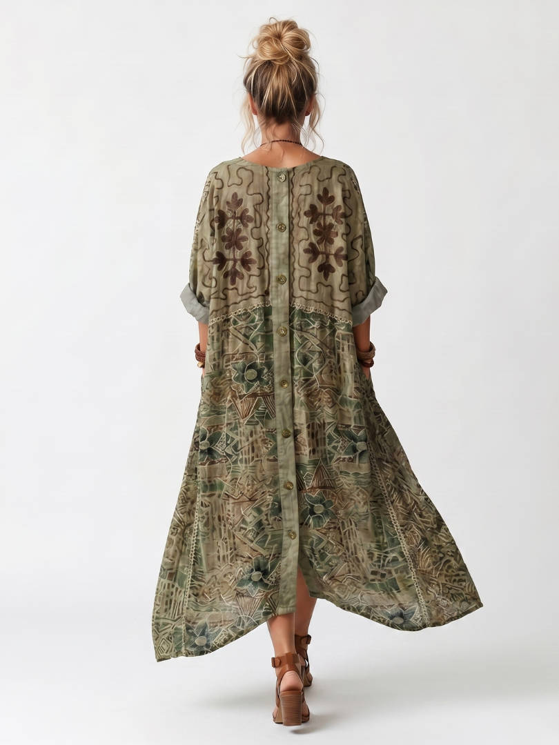 Caterina | Vestido midi oversize con bolsillo