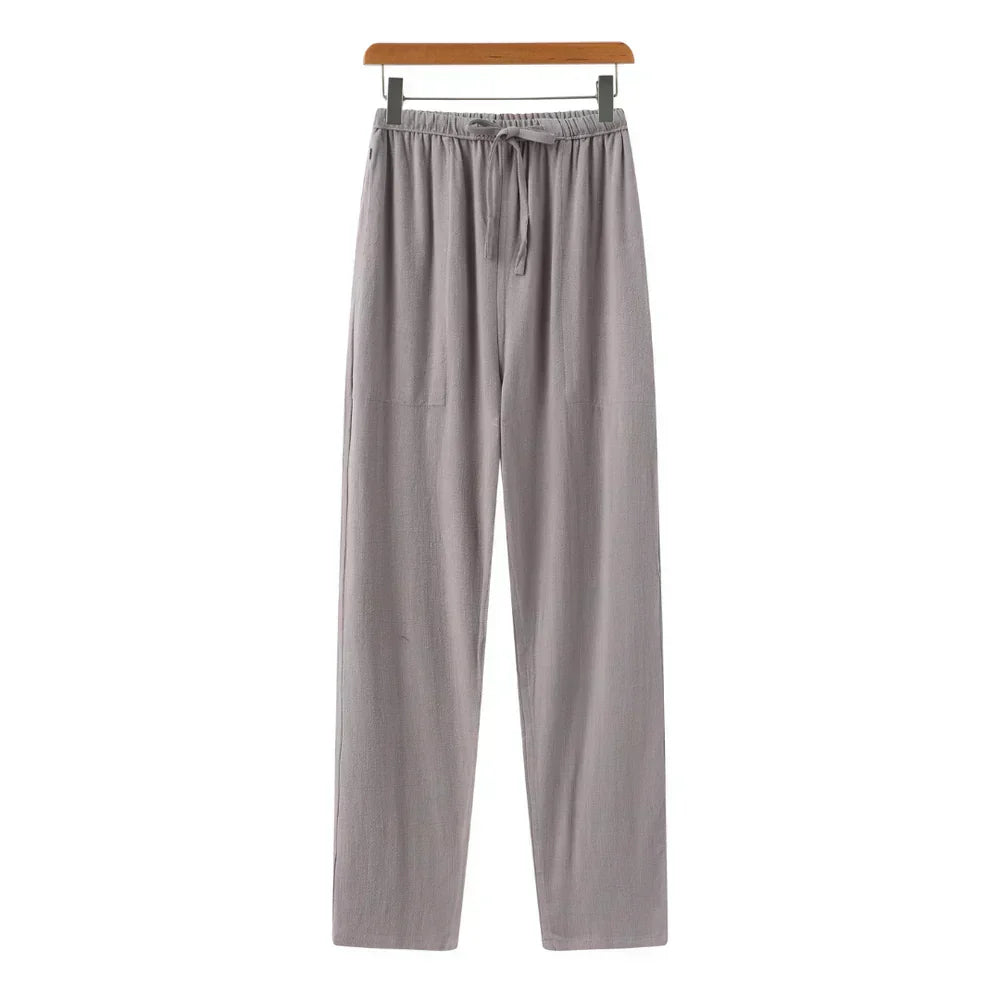 Pantalones ajustados de lino