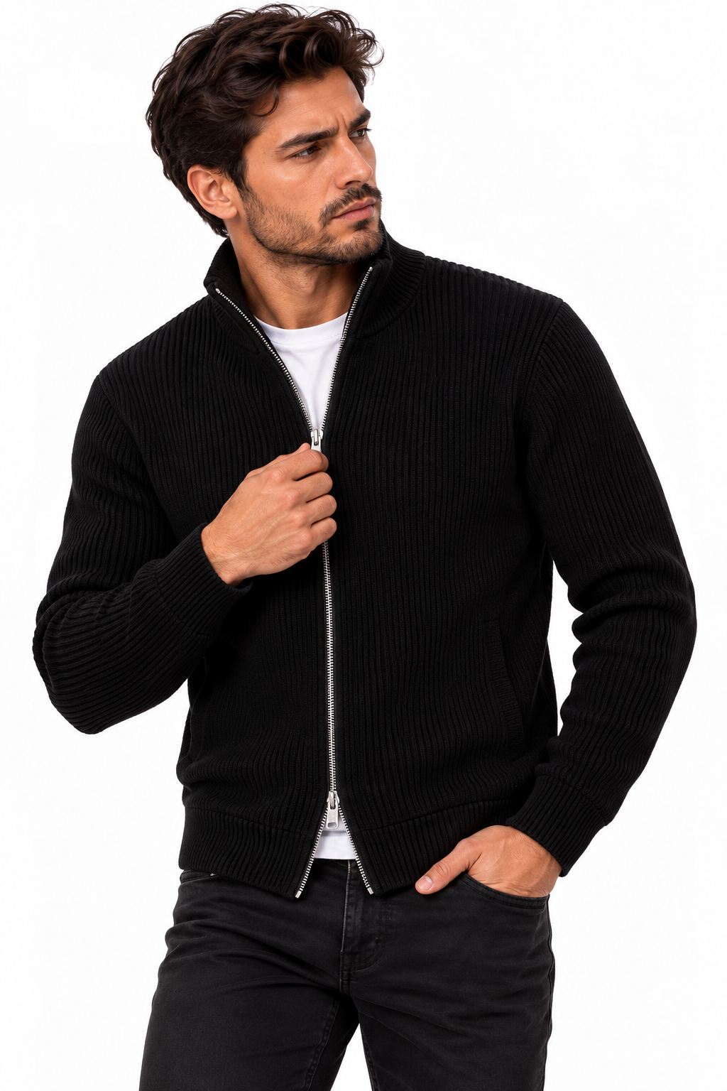 Chaqueta con doble cremallera