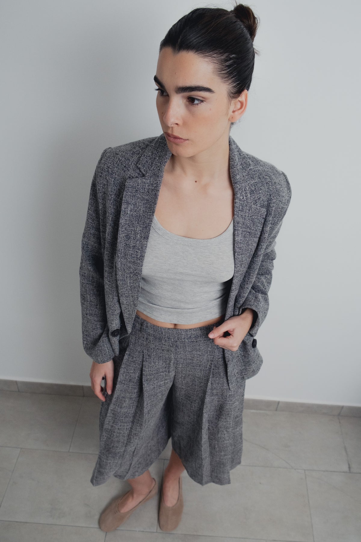 BLAZER ESTRUCTURA CRUZADA CROPPED