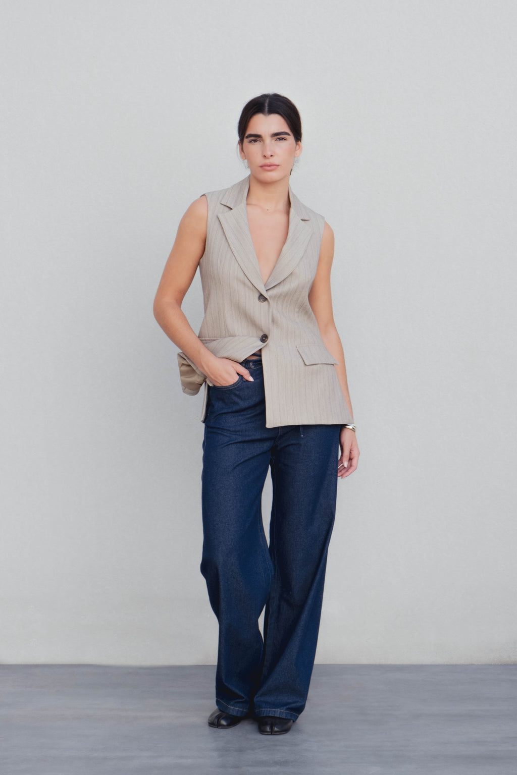 PANTALON FLUIDO EFECTO DENIM