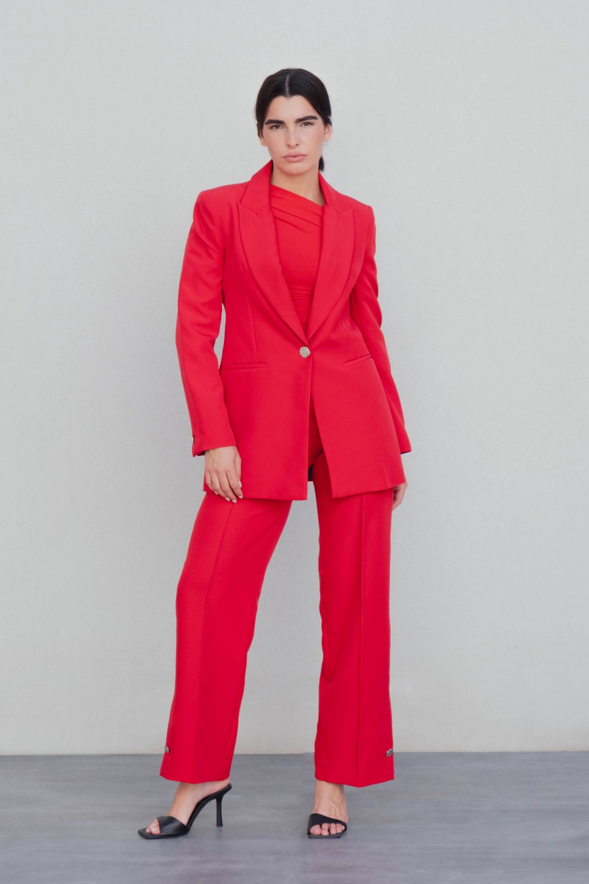 BLAZER BOTON PLATEADO
