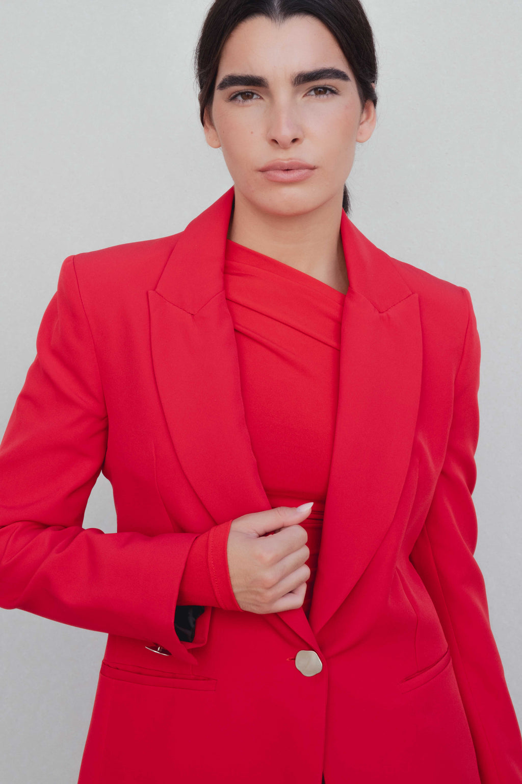 BLAZER BOTON PLATEADO