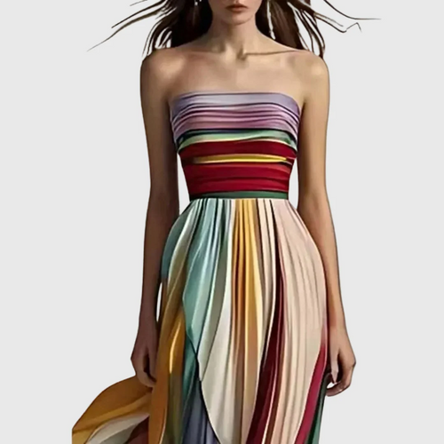 Abigail | Vestido largo de colores vivos
