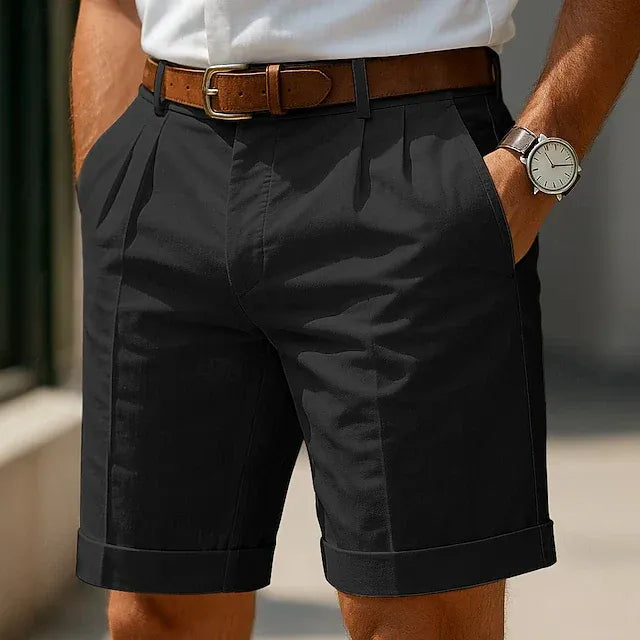 ENZO | Bermudas plisadas de lujo para hombre