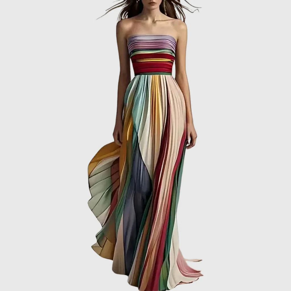 Abigail | Vestido largo de colores vivos