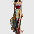 Abigail | Vestido largo de colores vivos